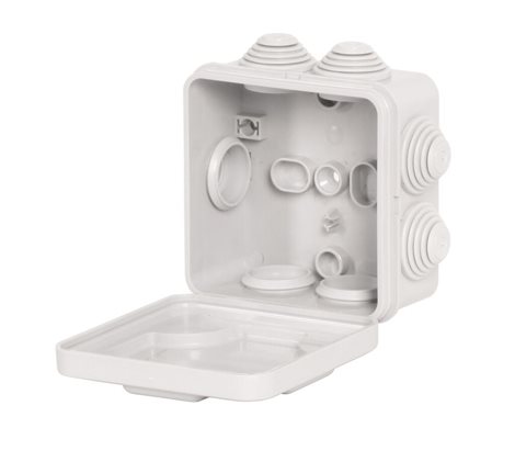 Krabice SolidBOX 68002 IP55, 102x102x47mm, plné víko, stupňovité vývodky (7x) 2