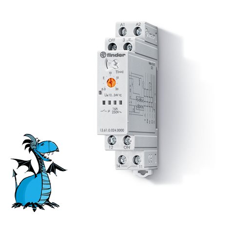 136100240000 Spínač el. imp. ovl., 1P/16A, 12..24V AC/DC, MF,SR