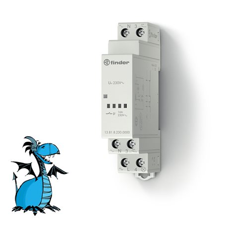 138182300000 Spínač el. imp. ovl., 1Z/16A, 230V AC, DIN-lišta