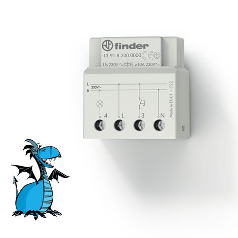 139182300000 Spínač el. imp. ovl., 1Z/10A, 230V AC, krabice