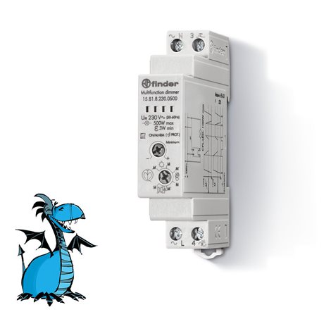 158182300500 Stmívač elektronický, 500W, i pro LED, DIN-lišta