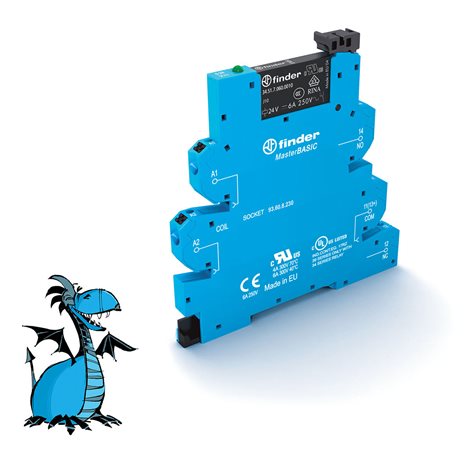 390182300060 MasterBASIC, 1P/6A, 230V AC, Push-in