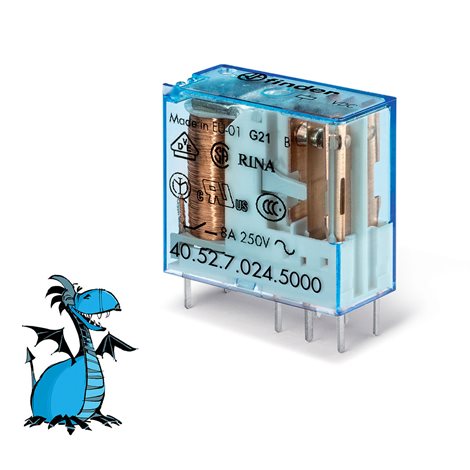405270245000 Relé, DIN/PS, 2P/8A, 24V DC, citl., Au