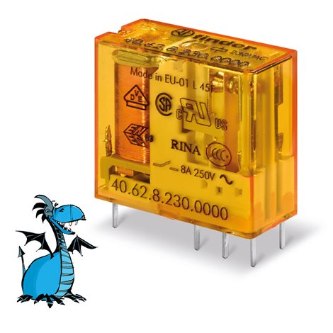 406282300000 Relé, DIN/PS, 2P/10A, 230V AC