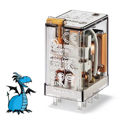 553280240040 Relé prům.min., DIN, 2P/10A, 24V AC, MA+MI