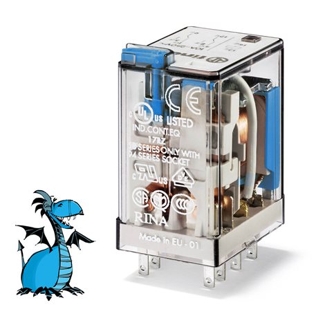 553290245040 Relé prům.min., DIN, 2P/10A, 24V DC, MA_MI, Au