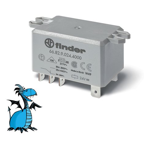 668290244000 Relé výk., FA250, 2P/30A, 24V DC, AgSnO2