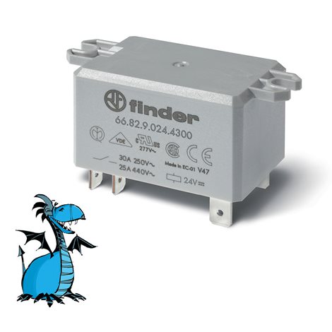 668290244300 Relé výk., FA250, 2Z/30A, 24V DC, AgSnO2