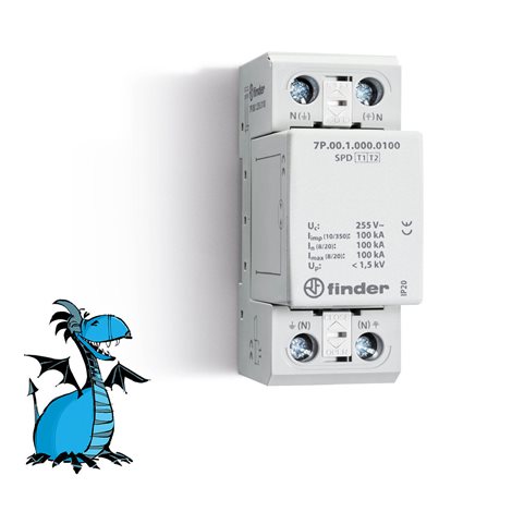 7P0912550100 Přep.ochrana N-PE/ typ 1 (1jiskř), 255VAC, Iimp 100kA