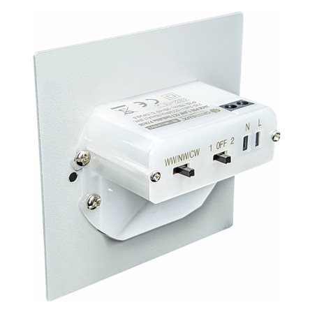 GXLL093v2 JACK PIR šedé (KU68) schodišťové  svít.LED 1,5W, 120lm, WW-NW-CW, IP20, senzor PIR 2