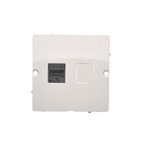 BMF51.02/11 Jednonásobná počítačová zásuvka RJ45 kat. 5e, (strojek s krytem) Bílá 2