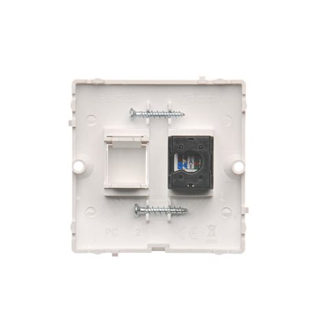 BMF51.02/11 Jednonásobná počítačová zásuvka RJ45 kat. 5e, (strojek s krytem) Bílá 4