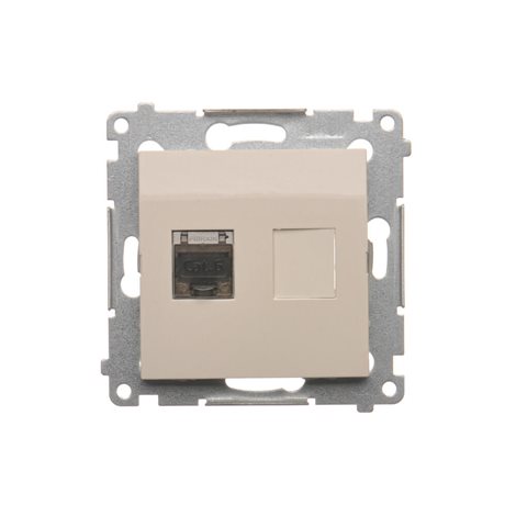 D61E.01/41 Zásuvka datová stíněná 1 násobná RJ45 kat. 6 s protiprachovou clonkou (přístroj s krytem) 5