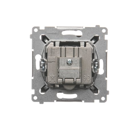 DAK.01/48 Zásuvka anténní R-TV koncová samostatná (strojek s krytem) útlum 1dB, antracit mat, metali 5