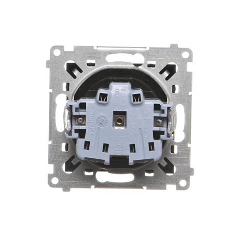 DGZ1BUZ.01/49A Zásuvka jednonásobná pro verzi IP44 - bez těsnění - průhledné klapka 16A 250V 5