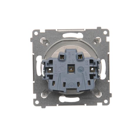 DGZ1CZ.01/11 Zásuvka jednonásobná s uzemněním, s clonkami (strojek s krytem) 16A, 250V~ 3