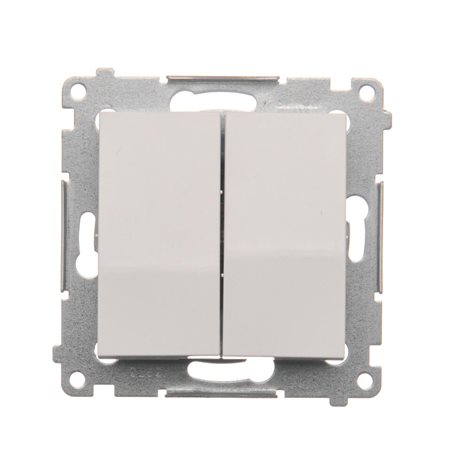 DP2.01/11 Ovládač zapínací dvojitý, řazení 1/0+1/0, (strojek s krytem) 10AX, 250V~ 5