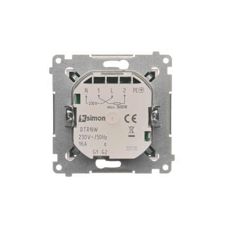 DTRNW.01/43 Digitální programovatelný termostat s vestavěným snímačem teploty stříbrná 5