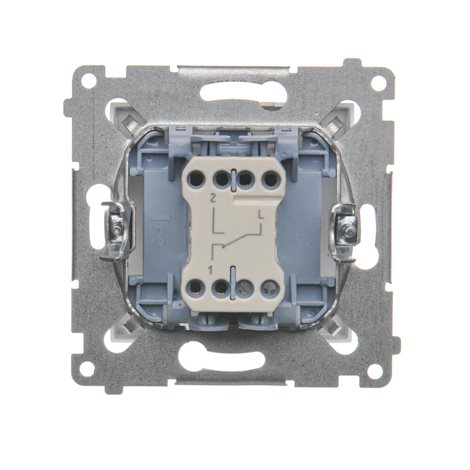 DW6.01/X/11 Přepínač střídavý, řazení 6, (strojek s krytem) 10AX, 250V~, bezšroubové svorky,  bílá 4