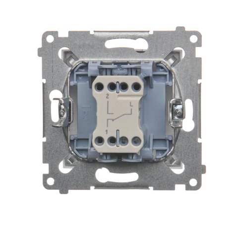 DW6.01/X/43 Přepínač střídavý, řazení 6, (strojek s Krytem) 10AX, 250V~, bezšroubové svork 2