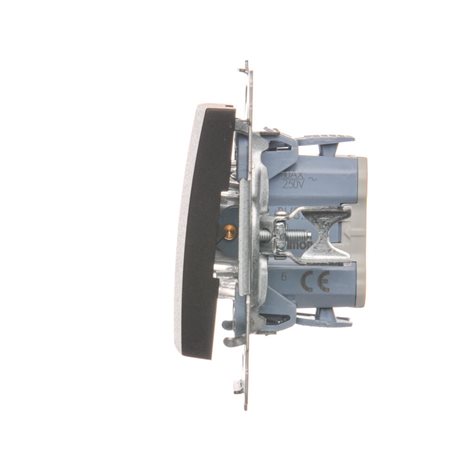 DW6.01/X/46 Přepínač střídavý, řazení 6, (strojek s krytem) 10AX, 250V~, bezšroubové svorky 2