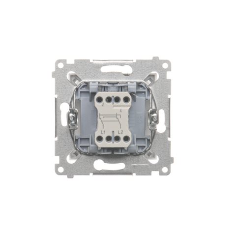 DW7.01/X/11 Přepínač křížový, řazení 7, (strojek s krytem) 10AX, 250V~, bezšroubové svorky, bílá 3