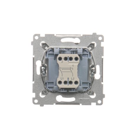 DW7.01/X/43 Přepínač křížový, řazení 7, (strojek s Krytem) 10AX, 250V~,  bezšroubové svork 3