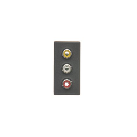 K105B/14 Modul K45/2, 3x RCA „Cinch”, šroubové svorky, 22,5 x 45 mm 4