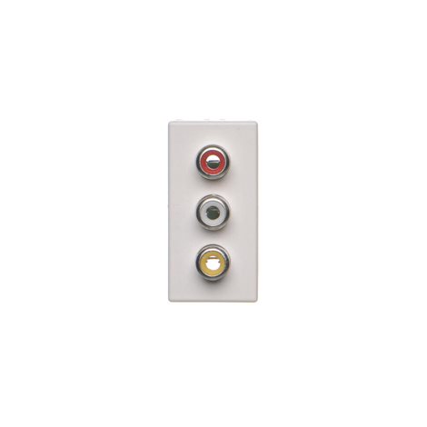 K105B/9 Modul K45/2, 3x RCA „Cinch”, šroubové svorky, 22,5 x 45 mm 3