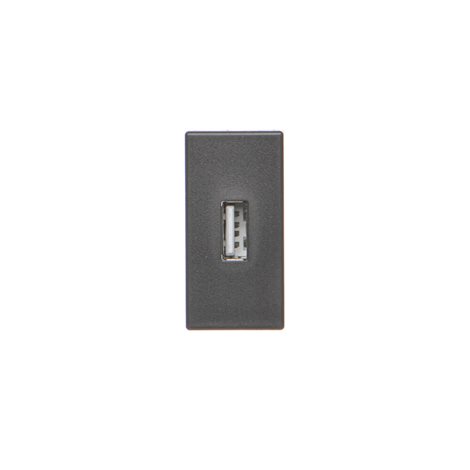 K128B/14 Modul K45/2, USB 2.0 typ A (samice), šroubové svorky, 22,5 x 45 mm, šedá grafitová 4