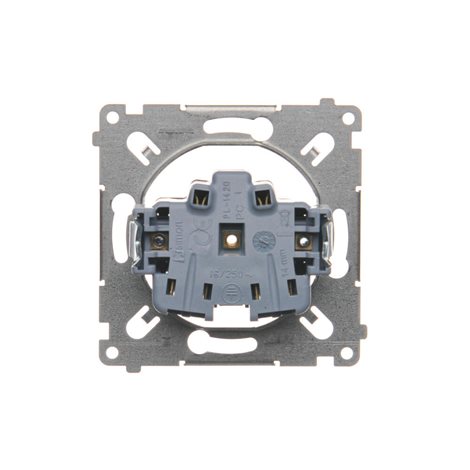 SGZ1CM Zásuvka 1 násobná, s uzemněním (přístroj), 16 A / 250 V~, bezšroubové svorky 2