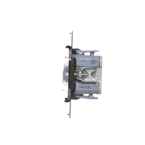 SW6/2L2MR Přepínač střídavý 2 násobný (přístroj), s LED podsvětlením, řazení 6So+6So, 10A/230V~ 3