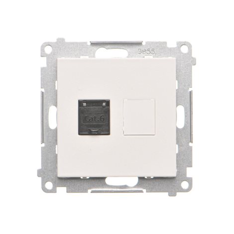 T61.01/111 Zásuvka datová 1 násobná RJ45 6. kat. s protiprachovou clonkou (přístroj s krytem) 5