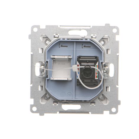 T61.01/143 Zásuvka datová 1 násobná RJ45 6. kat. s protiprachovou clonkou (přístroj s krytem) 4