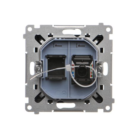 T61.01/149 Zásuvka datová 1 násobná RJ45 6. kat. s protiprachovou clonkou (přístroj s krytem) 6