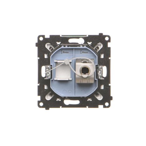 T61E.01/143 Zásuvka datová 1 násobná stíněná RJ45 kat 6 s protiprachovou clonkou (přístroj s krytem) 4