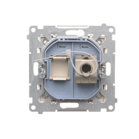 T61E.01/144 Zásuvka datová 1 násobná stíněná RJ45 kat 6 s protiprachovou clonkou (přístroj s krytem) 6