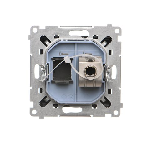 T61E.01/149 Zásuvka datová 1 násobná stíněná RJ45 kat 6 s protiprachovou clonkou (přístroj s krytem) 4