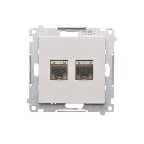 T62E.01/114 Zásuvka datová 2 násobná stíněná RJ45 kat. 6 s protiprachovou clonkou 5