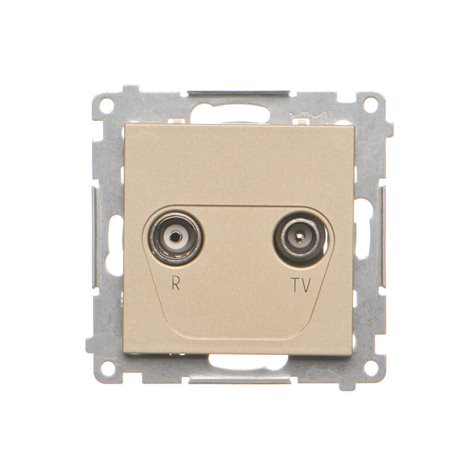 TAK.01/144 Zásuvka anténní R+TV koncová oddělená (přístroj s krytem), 1x vstup: 5÷862 MHz 2