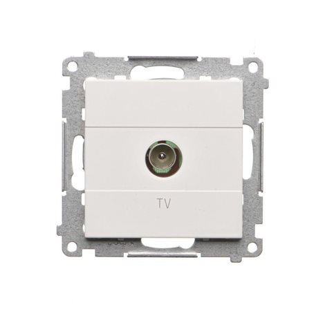 TAK1.01/111 Zásuvka anténní TV 1 násobná koncová (přístroj s krytem), pro jednotlivé instalace 3
