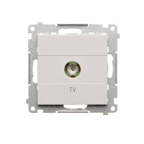 TAK1.01/114 Zásuvka anténní TV 1 násobná koncová (přístroj s krytem), pro jednotlivé instalace 3