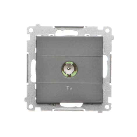 TAK1.01/116 Zásuvka anténní TV 1 násobná koncová (přístroj s krytem), pro jednotlivé instalace 3