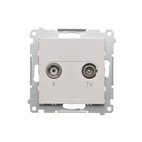 TAP10.01/114 Zásuvka anténní R+TV průchozí (přístroj s krytem), 1x vstup: 5÷862 MHz 5