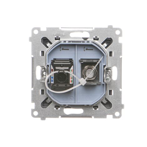 TASFRJ45.01/116 Zásuvka anténní typ „F” + datová RJ45 kat. 6 (přístroj s krytem) 3
