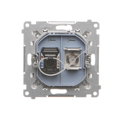 TASFRJ45.01/143 Zásuvka anténní typ „F” + datová RJ45 kat. 6 (přístroj s krytem) 4