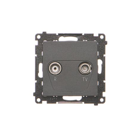 TAZ.01/149 Zásuvka anténní R+TV koncová (přístroj s krytem), 1x vstup: 5÷862 MHz 2