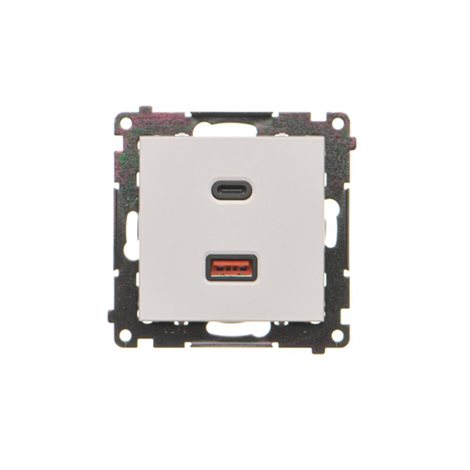 TEC2CAQ.01/114 Nabíječka USB 2 násobná (přístroj s krytem), 1x USB typ C + 1x USB typ A, 30 W 3