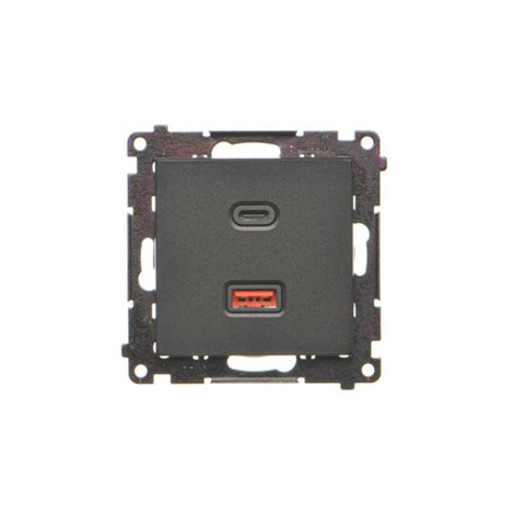 TEC2CAQ.01/149 Nabíječka USB 2 násobná (přístroj s krytem), 1x USB typ C + 1x USB typ A, 30 W 4