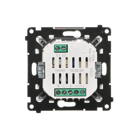 TETD1A.01/111 Termostat digitální programovatelný, s displejem (přístroj s krytem), šroubové svorky 5